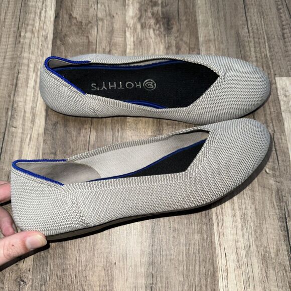 Rothy's Shoes - Rothy’s Women’s The Flat Flax Birdseye Ballet Flats Round Toe RETIRED size 9.5